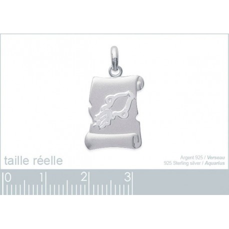 Pendentif Signes du Zodiaque Parchemin Argent