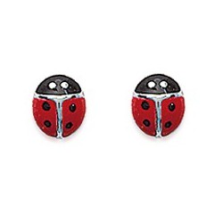 Boucles d'oreilles Coccinelle en Argent 925°°° et Email