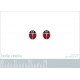 Boucles d'oreilles Coccinelle en Argent 925°°° et Email