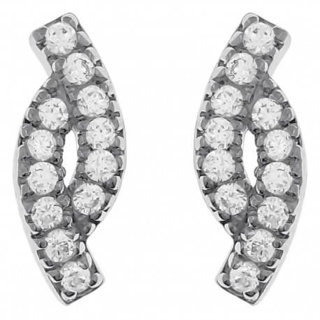 Boucles d'oreilles en Argent 925°°° et Zirconias