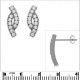 Boucles d'oreilles en Argent 925°°° et Zirconias