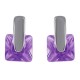 Boucles d'oreilles en Argent 925°°° et Zirconia violet