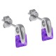 Boucles d'oreilles en Argent 925°°° et Zirconia violet