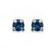 Boucles d'oreilles en Argent 925°°° et Cristal bleu