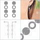 Boucles d'oreilles Disques en Argent 925