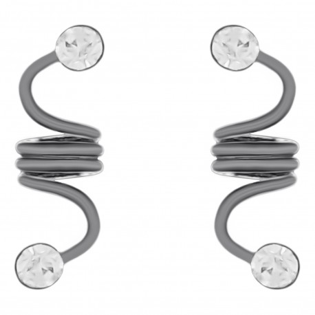 Boucles d'oreilles en Argent 925°°° et Cristal