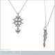 Pendentif Croix Protestante Huguenote en Argent 925 Rhodié