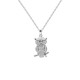 Pendentif Hibou en Argent 925 rhodié et Oxydes Zirconium