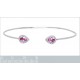Bracelet en Argent 925 rhodié et Oxydes Zirconium