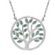 Collier Arbre de Vie en Argent 925 rhodié et Oxydes Zirconium