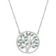 Collier Arbre de Vie en Argent 925 rhodié et Oxydes Zirconium