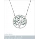 Collier Arbre de Vie en Argent 925 rhodié et Oxydes Zirconium