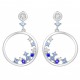 Boucles d'oreilles en Argent 925 rhodié et Oxydes Zirconium