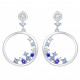 Boucles d'oreilles en Argent 925 rhodié et Oxydes Zirconium