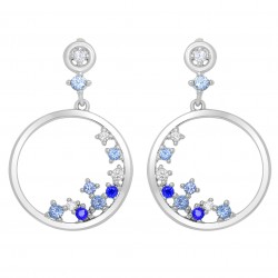 Boucles d'oreilles en Argent 925 rhodié et Oxydes Zirconium