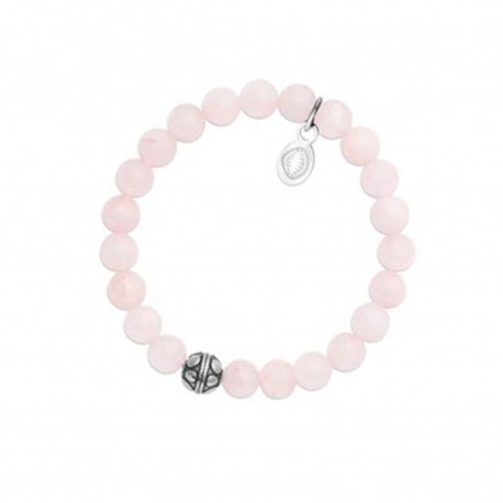 Bracelet Femme en Quartz rose et Acier inoxydable 316L