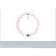 Bracelet Femme en Quartz rose et Acier inoxydable 316L