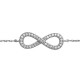 Bracelet Infini en Argent 925 rhodié et Oxydes Zirconium