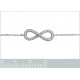 Bracelet Infini en Argent 925 rhodié et Oxydes Zirconium