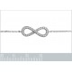 Bracelet Infini en Argent 925 rhodié et Oxydes Zirconium