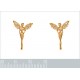 Boucles d'oreilles Fée Plaqué Or 18 carats et Oxydes Zirconium