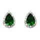 Boucles d'oreilles Gouttes en Argent 925 rhodié et Oxydes Zirconium