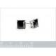 Boucles d'oreilles en Argent 925 rhodié et Oxydes Zirconium noir