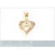 Pendentif Coeur Love Plaqué or 18 carats et Oxydes de Zirconium