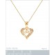 Pendentif Coeur Love Plaqué or 18 carats et Oxydes de Zirconium