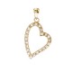 Pendentif Coeur Plaqué or 18 carats et Oxydes de Zirconium