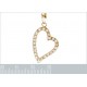 Pendentif Coeur Plaqué or 18 carats et Oxydes de Zirconium