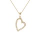 Pendentif Coeur Plaqué or 18 carats et Oxydes de Zirconium