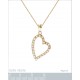 Pendentif Coeur Plaqué or 18 carats et Oxydes de Zirconium