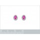 Boucles d'oreilles en Argent 925 rhodié et Oxydes Zirconium rose