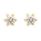 Boucles d'oreilles Clou Plaqué Or 18 carats et Swarovski® Zirconia