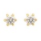 Boucles d'oreilles Clou Plaqué Or 18 carats et Swarovski® Zirconia