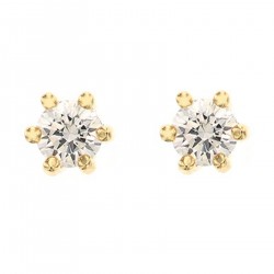 Boucles d'oreilles Clou Plaqué Or 18 carats et Swarovski® Zirconia