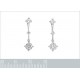 Boucles d'oreilles pendantes en Argent 925 rhodié et Oxydes Zirconium