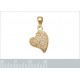 Pendentif Coeur Plaqué or 18 carats et Oxydes de Zirconium