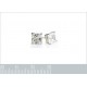 Boucles d'oreilles 6mm en Argent 925 rhodié et Oxyde Zirconium