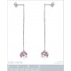 Boucles d'oreilles Arbre en Argent 925 rhodié et Oxydes Zirconium