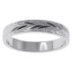 Bague alliance 4mm Homme en Argent 925 rhodié