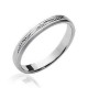 Bague alliance 3mm Femme en Argent 925 rhodié