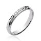 Bague alliance 3mm Femme en Argent 925 rhodié