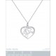 Pendentif Coeur je t'aime en Argent 925 rhodié