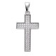 Pendentif Croix en Argent 925 rhodié et Oxydes Zirconium