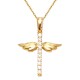 Pendentif Libellule Plaqué or 18 carats et Oxydes de Zirconium