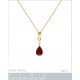 Pendentif Goutte Plaqué or 18 carats et Oxydes de Zirconium