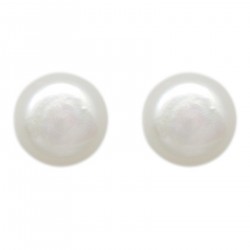 Boucles d'oreilles puce en Argent 925 rhodié et Perle de culture d'eau douce