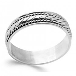 Bague jonc en Argent 925 vieilli